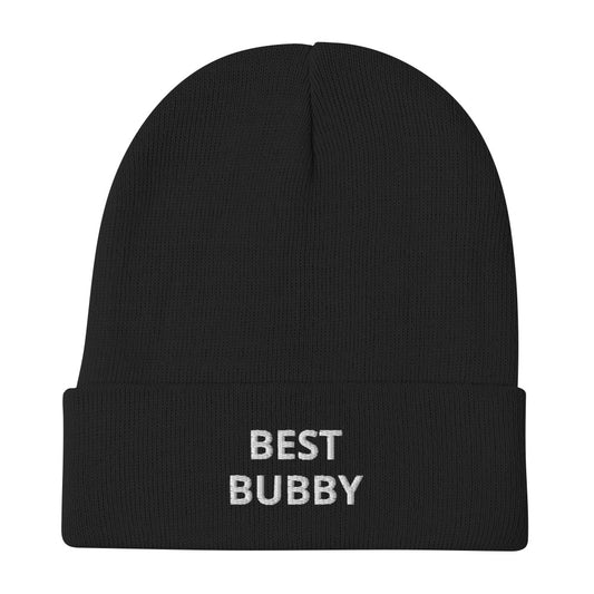 Embroidered Beanie, BEST BUBBY BLACK